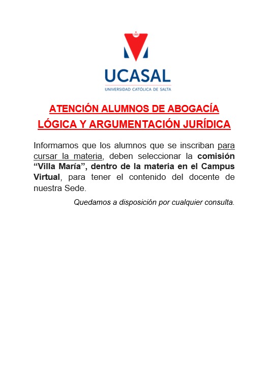 ATENCIÓN – Lógica y Argumentación Jurídica